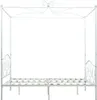 vidaXL Himmelbett-Gestell Weiß Metall 140 x 200 cm Produktbild-Vorschau 3