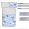 Babybettwäsche Biber 100x135cm, 100% Baumwolle, Blau, Produktbild-Vorschau 2
