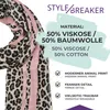 styleBREAKER Damen Schal mit Leo Muster und farbigem Produktbild-Vorschau 5