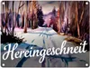 Schneepfad Hereingeschneit Metallschild in 15x20 cm Produktbild-Vorschau 1