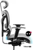 Side profile of a black and gray ergonomic office chair with adjustable features highlighted. Anteprima dell’immagine prodotto