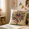 Designer Kissenhülle Eulen-Baum 45x45 cm, Jacquard Produktbild-Vorschau 10