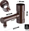 Syfon KADAX z zaworem 80 mm brązowy Podgląd zdjęcia produktu 2