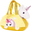 Brubaker unicorno di peluche bianco in borsetta - 20 cm - Anteprima dell’immagine prodotto 1