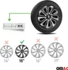 Radkappen Schwarz/Silber Carbon Radzierblenden Radblenden Produktbild-Vorschau 6