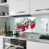 Küchenrückwand Spritzschutz Glas mit Motiv Erdbeeren im Produktbild-Vorschau 2