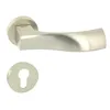 A door handle set with a keyhole escutcheon. Produktbild-Vorschau