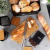 Černá sada kuchyňské nádoby s bambusovým víkem a chlebníkem Náhled obrázku produktu 7