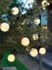 LED Solar Lichterkette Lampions 3,5m Nylon Warmweiß Produktbild-Vorschau 3
