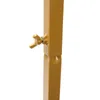 A close-up of a gold-colored metal pole with an adjustable screw mechanism. Produktbild-Vorschau