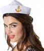 A woman wearing a sailor costume hat with an anchor emblem. Produktbild-Vorschau