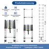 Ikodm Teleskopleiter Stehleiter 5m Alu  Mehrzweckleiter Produktbild-Vorschau 4