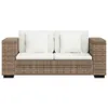 ZMH 2-Sitzer Sofa Echtes Rattan Produktbild-Vorschau 3