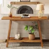 Tavolino da ingresso in legno massello, largo 105 cm, Anteprima dell’immagine prodotto 7