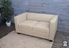 2místná pohovka lounge sofa Lille  kůže, krémová Náhled obrázku produktu 2