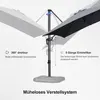 PURPLE LEAF Sonnenschirm 250 x 250 cm Groß Ampelschirm mit Produktbild-Vorschau 6