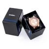 A Casio watch is displayed in its black packaging, with the lid open. Podgląd zdjęcia produktu