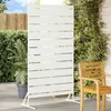 vidaXL Pare-vue blanc 100 x 50 x 180 cm acier Voir les images du produit 2