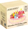 A product box for a wooden birthday cake toy, showing the toy on the front. Anteprima dell’immagine prodotto