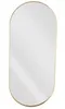 A vertical oval mirror with a gold frame against a white background. Produktbild-Vorschau
