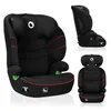 A collage of a black car seat with red trim, shown from different angles. Produktbild-Vorschau