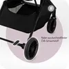 Close-up view of a stroller wheel and basket. Produktbild-Vorschau