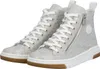 A pair of high-top sneakers shown from a diagonal angle against a white background. Voir les images du produit