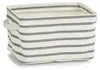 ZELLER Canvas Aufbewahrungsbox grau gestreift 28x21x16cm Produktbild-Vorschau 4