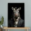 MuchoWow® - Leinwandbilder - Zebra - Porträt - Schwarz - Produktbild-Vorschau 4