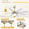 Sofucor Deckenventilator mit Licht und Fernbedienung, Produktbild-Vorschau 6