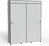 Textile Garderobe SONIA 8 Regalböden Grau mit Vorhang Produktbild-Vorschau 7