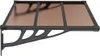 vidaXL Tettoia per porta nera 122x90 cm in policarbonato Anteprima dell’immagine prodotto 4