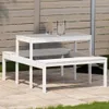 Picknicktisch 110x134x75 cm Massivholz Kiefer Produktbild-Vorschau 2