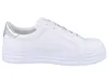 A white sneaker with a silver accent on the heel, shown from the side against a white background. Produktbild-Vorschau