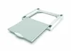 A white appliance stand with a gray pull-out shelf, shown from a diagonal angle against a white background. Anteprima dell’immagine prodotto