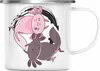 Trendation - Axolotl Emaille Tasse Grafik Lustig Produktbild-Vorschau 1