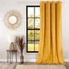 A room interior with a window, curtains, a mirror, and a side table with a lamp and dried flowers. Produktbild-Vorschau