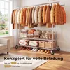 HOKEEPER Zware kledingrek op wielen, met dubbele Productafbeelding-voorbeeld 3