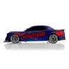 A blue remote-controlled drift car with red graphics and the text "X-Overslide" on its side, shown from a side profile on a white background. Produktbild-Vorschau