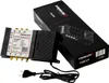 A product shot of a satellite multiswitch and its packaging, set against a white background. Produktbild-Vorschau