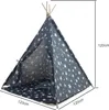 Aga4Kids Dětské Teepee Hvězdy Tmavě modrá Náhled obrázku produktu 3