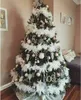 Weiße Federboa für Weihnachtsbaum, 5 Stück x 2 m – Produktbild-Vorschau 2