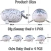 Robben knuffelset, 50 cm – Mama rob met 4 baby rob knuffels Productafbeelding-voorbeeld 5