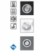 A collage of icons and close-up images related to a kitchen sink. Podgląd zdjęcia produktu