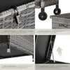 Coffre de jardin KIRUNA en rotin synthétique 121 x 56 x Voir les images du produit 5