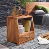 FineBuy Nachtkommode Sheesham Massivholz mit Schublade und Produktbild-Vorschau 1