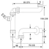 PP-Raumspar Kugelverschlußsiphon DN 32, 1 1/2" & 1 1/4"für Anteprima dell’immagine prodotto 2