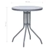 Gartentisch Hellgrau 60 cm Stahl und Glas , Gartentische Produktbild-Vorschau 5