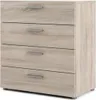 Komoda se 4 zásuvkami - dub lanýžový - 80 x 40 x 68,5 cm Náhled obrázku produktu 1