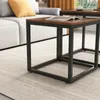 Table basse, ensemble de tables 2en1, loft, brun foncé Voir les images du produit 6
